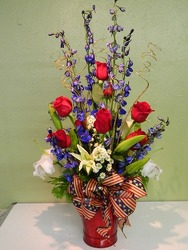The Red, White and Blue from local Myrtle Beach florist, Bright & Beautiful Flowers